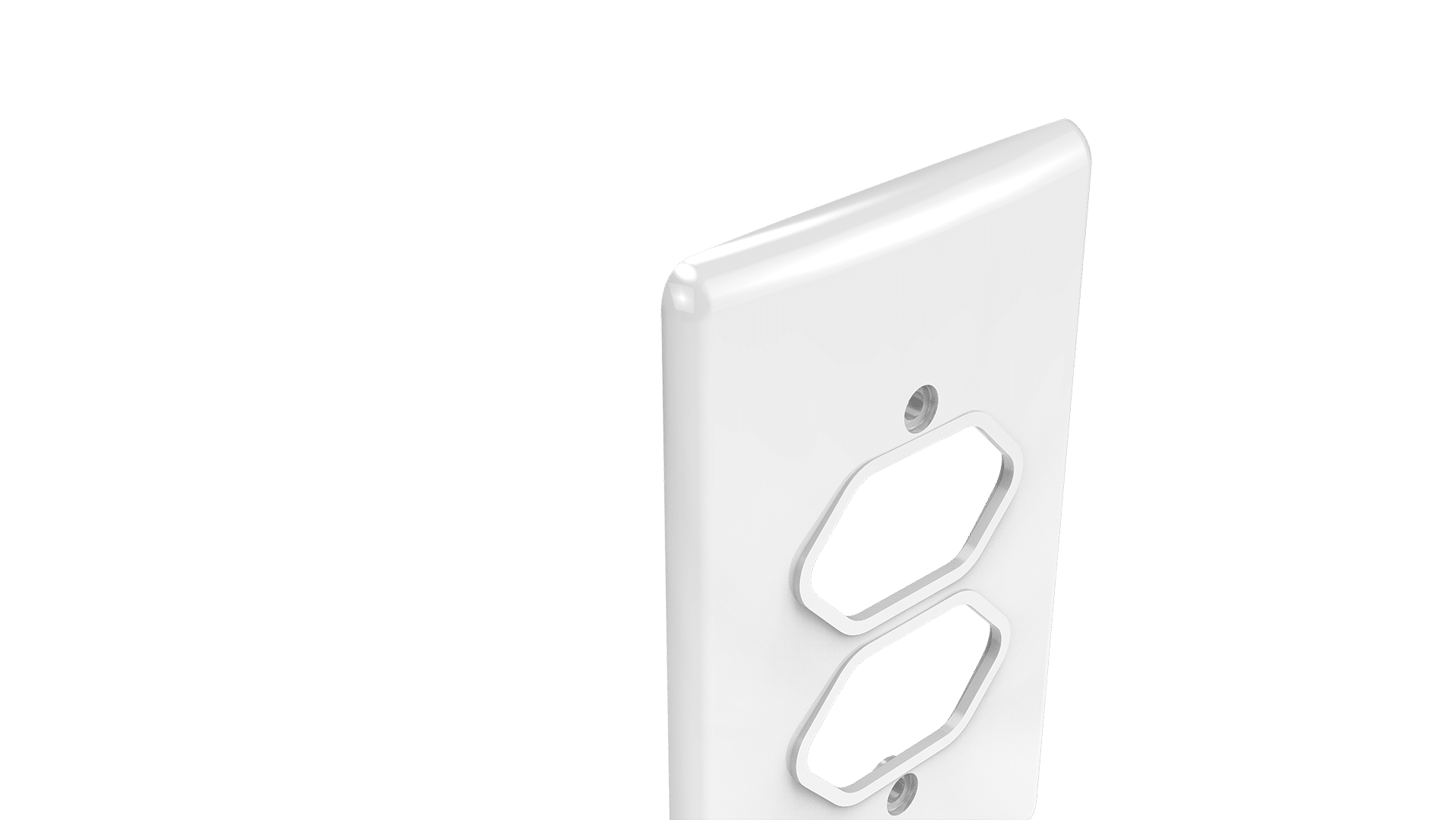 Placa 2x4" tomada dupla