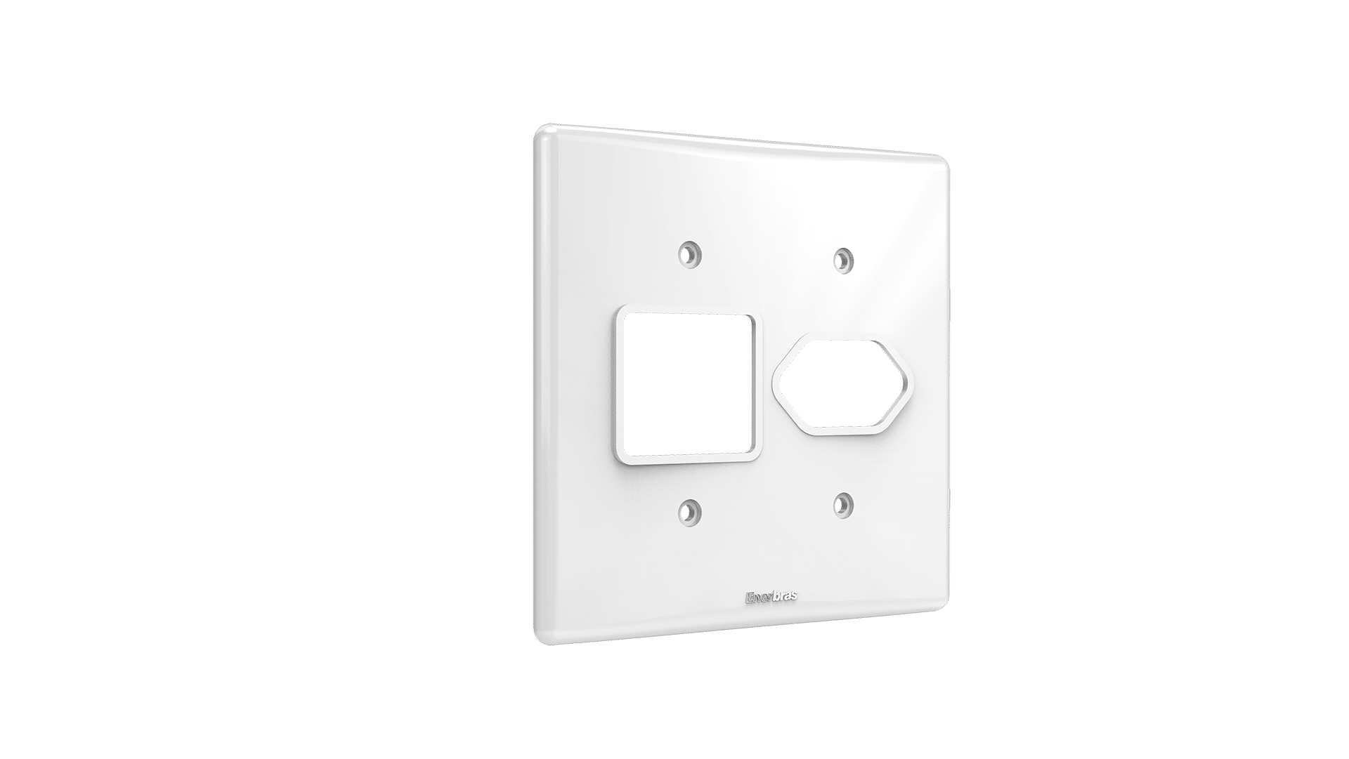 Placa 4x4" 2 teclas + tomada