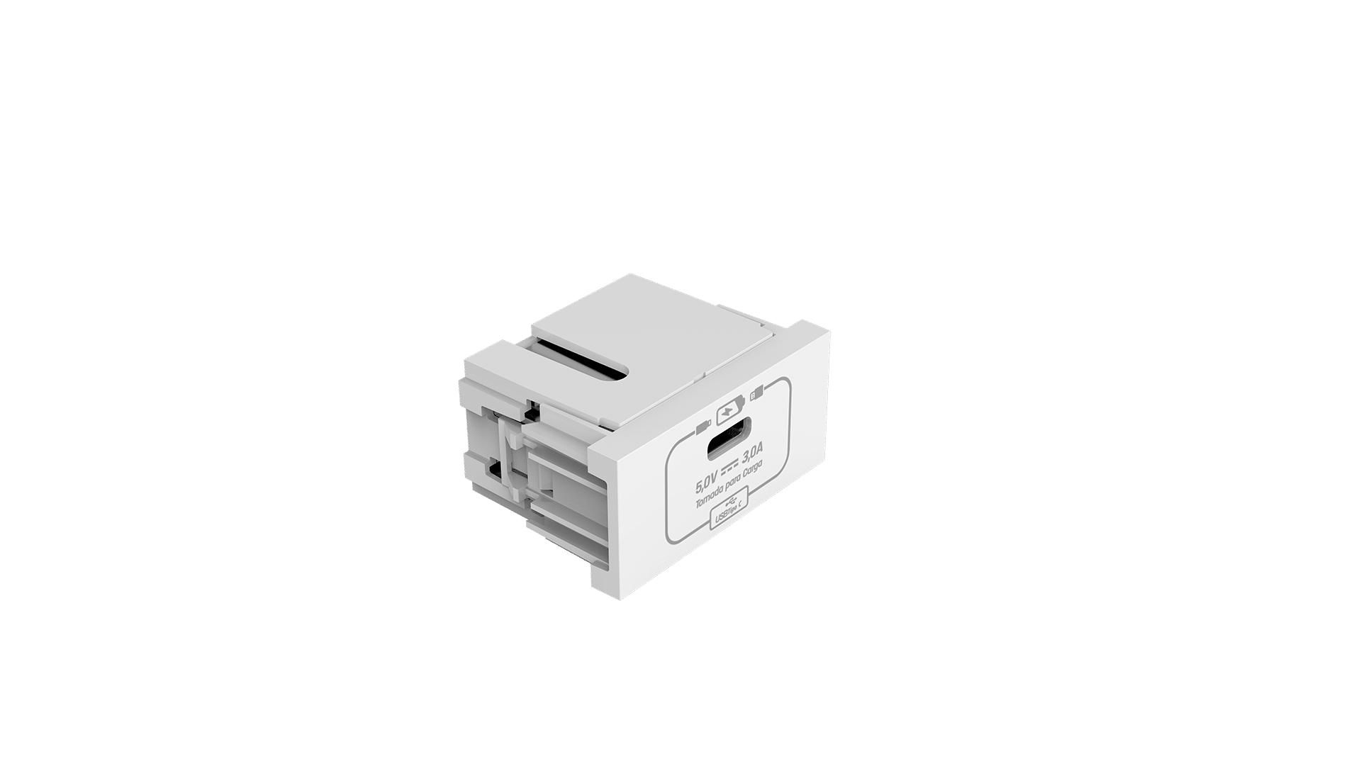 Módulo tomada recarga USB tipo C