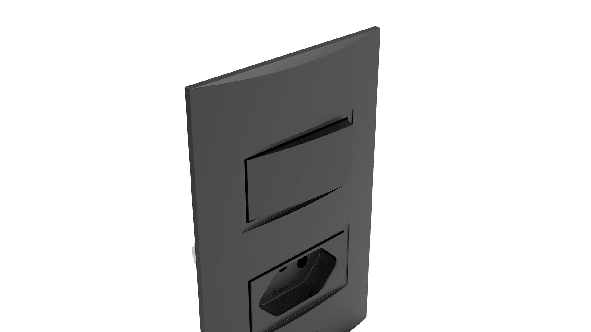 Conjunto interruptor 1 tecla paralelo + tomada 10A