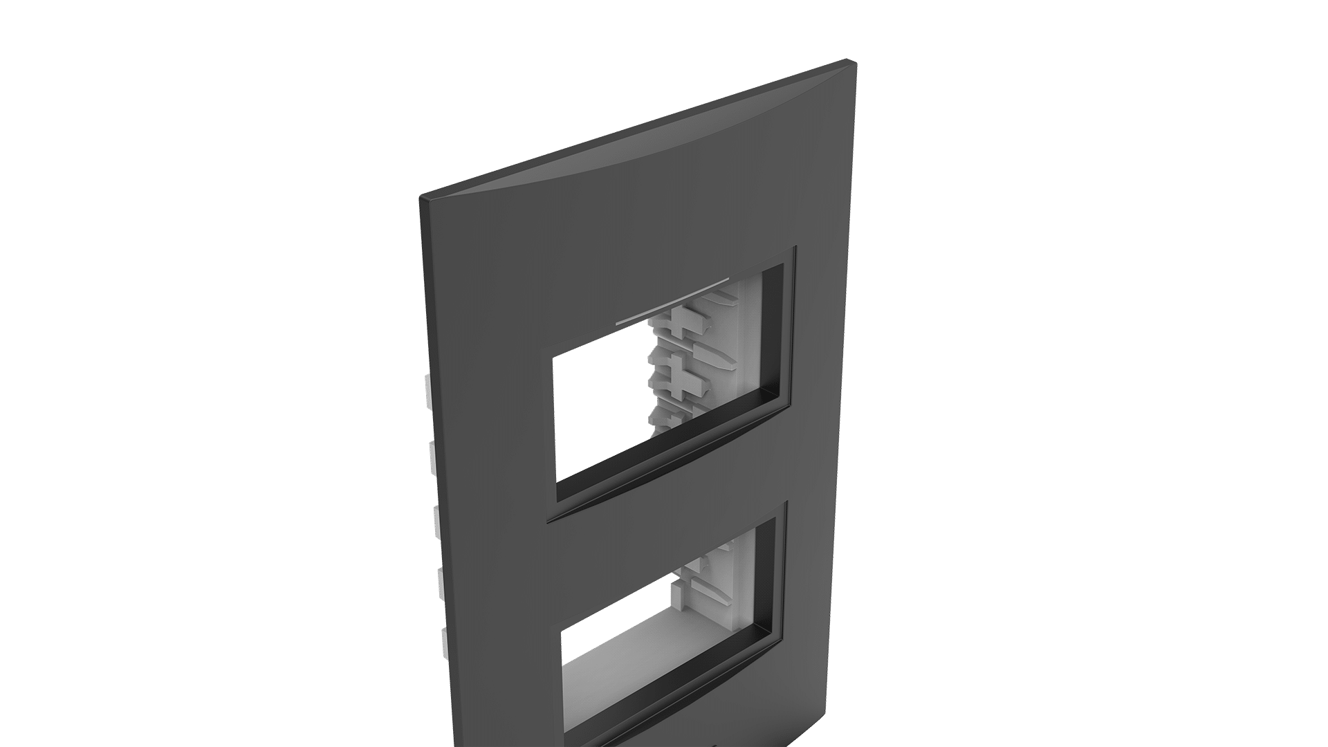 Conjunto placa 2 módulos distanciados + suporte 2x4"