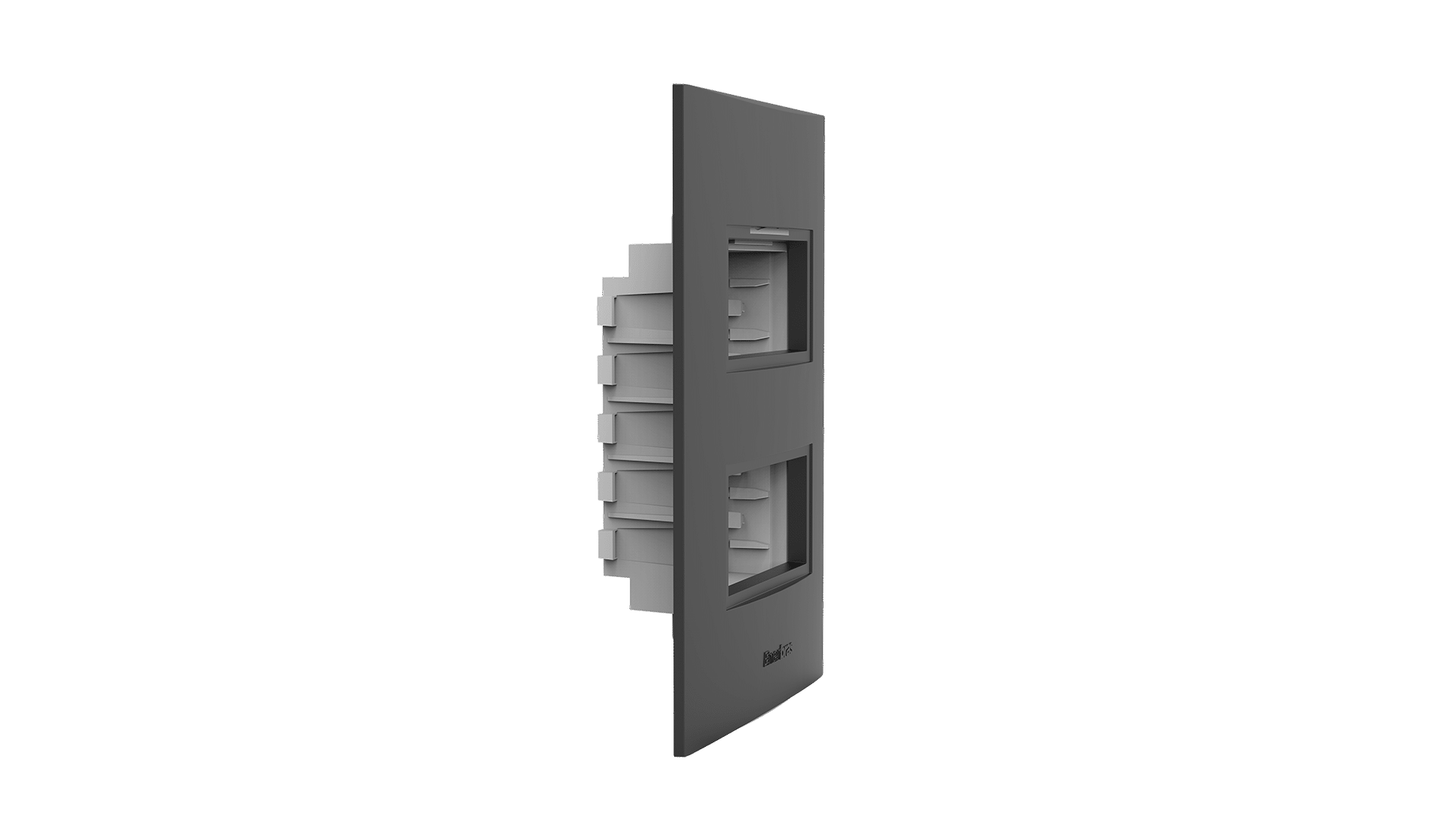 Conjunto placa 2 módulos distanciados + suporte 2x4"
