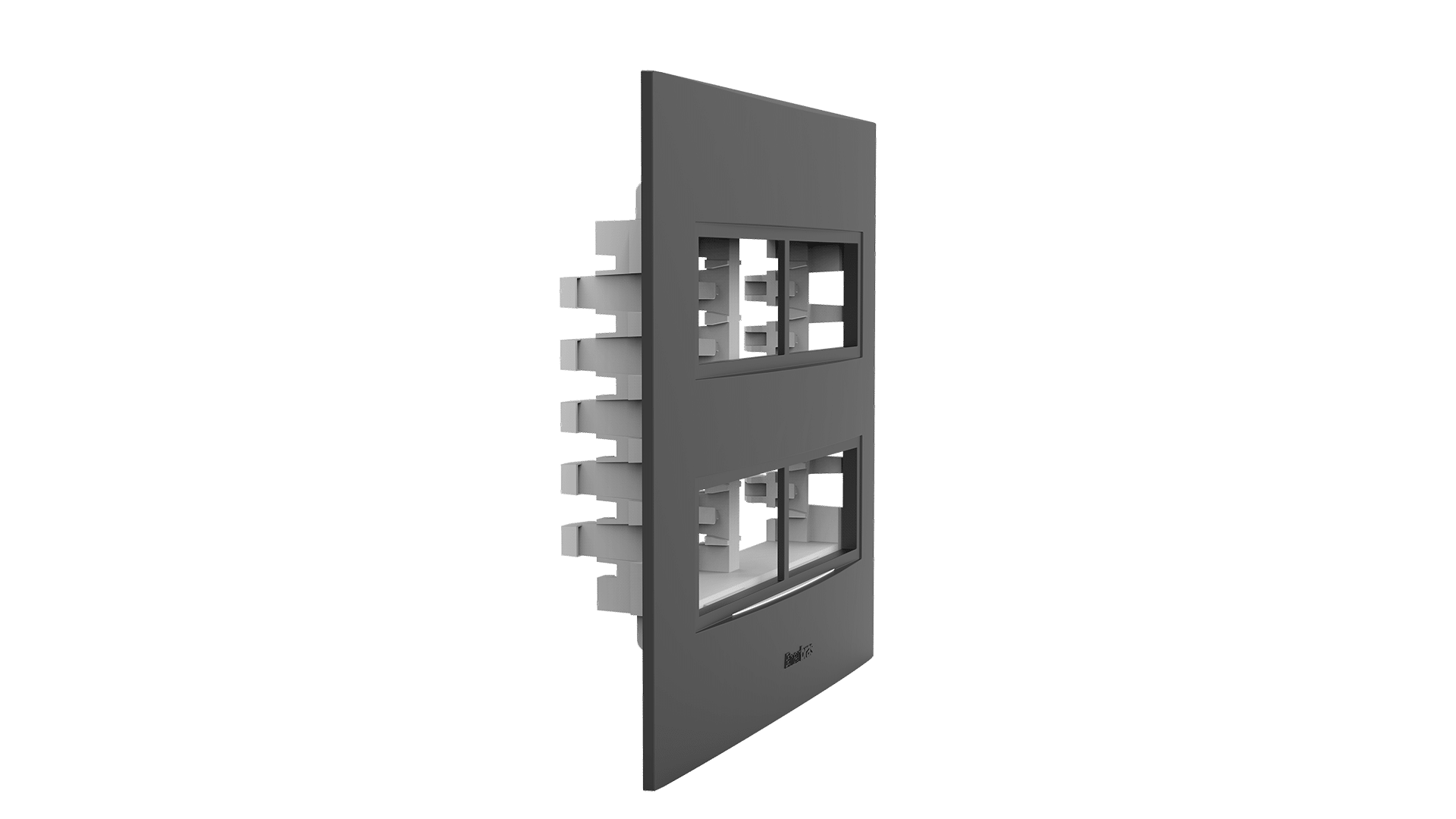 Conjunto placa 2 módulos distanciados + suporte 4x4"