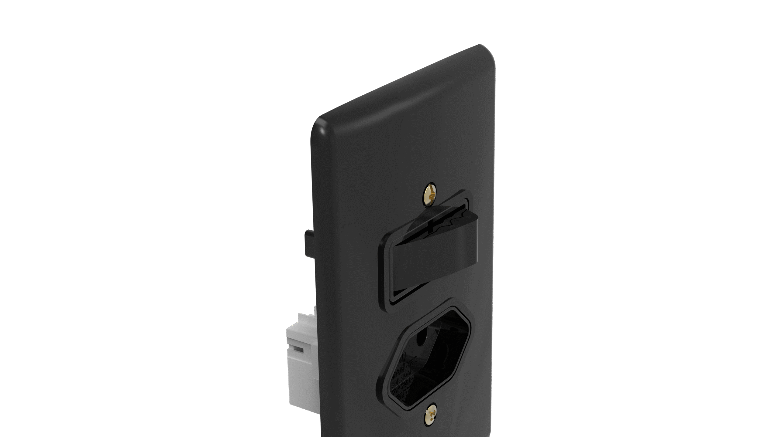 Conjunto interruptor 1 tecla paralelo + tomada 20A