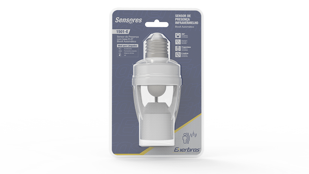 Sensor de presença com base E-27