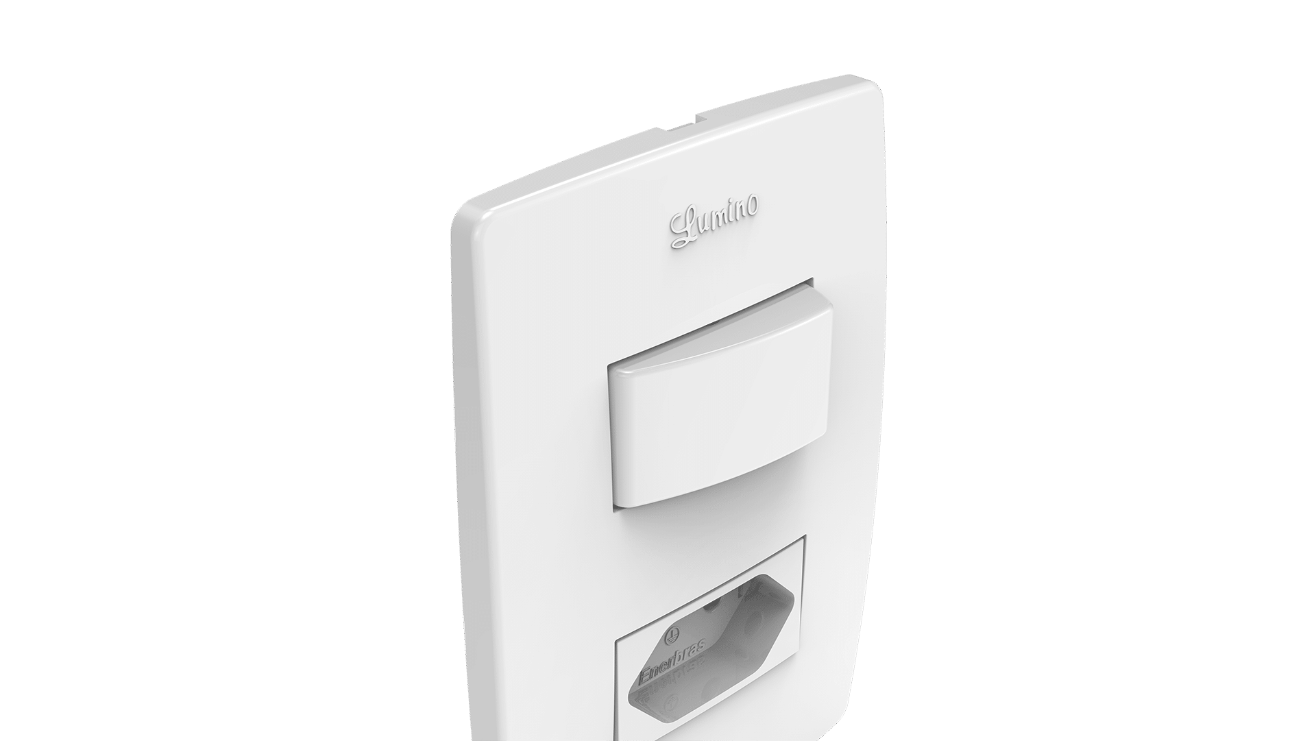 Conjunto interruptor 1 tecla paralelo + tomada 10A