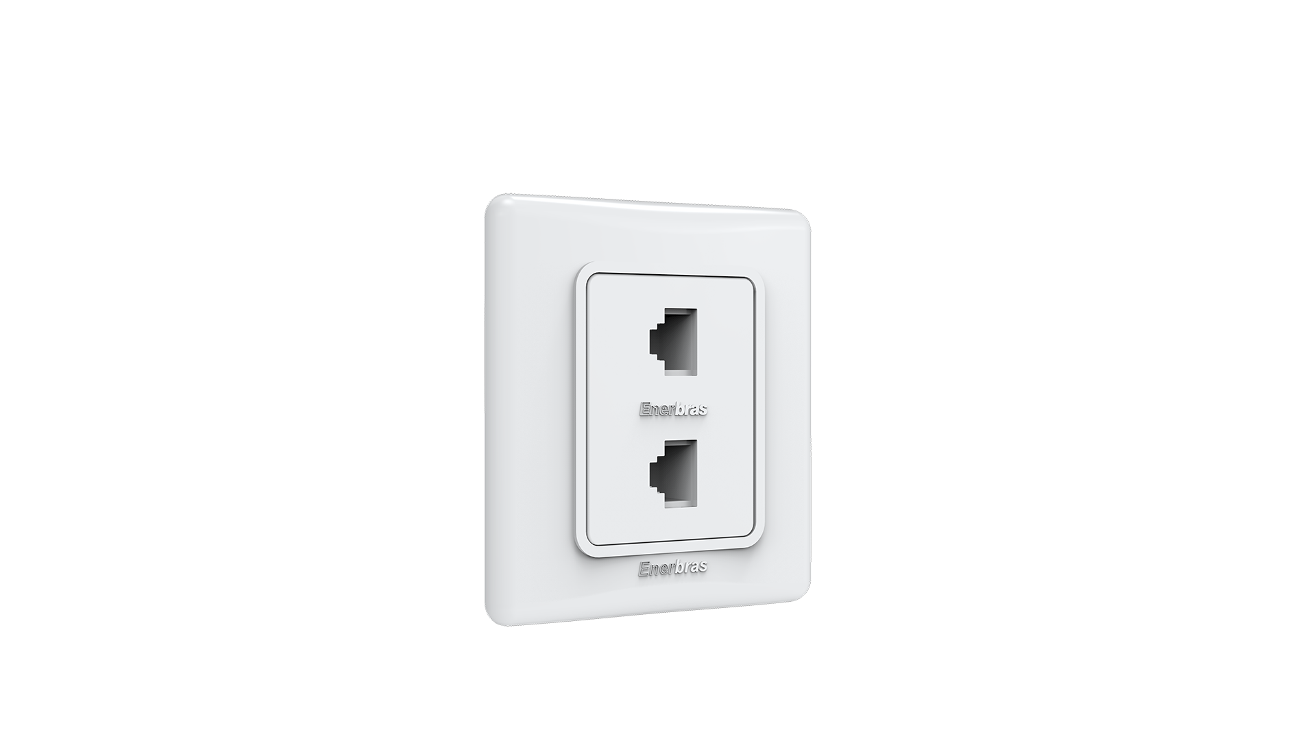 Conjunto tomada RJ-45 dupla CAT. 5E