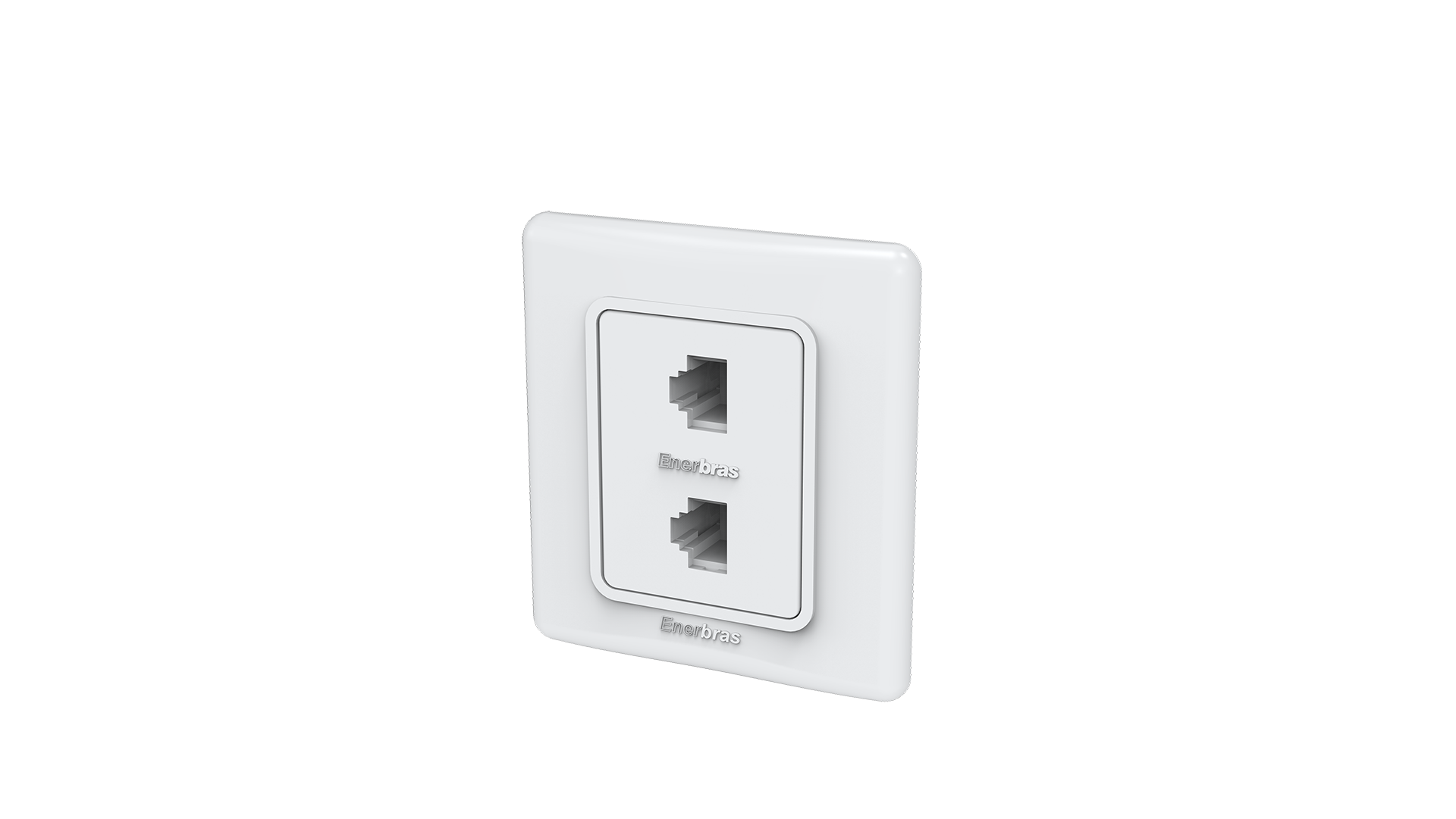 Conjunto tomada RJ-45 dupla CAT. 5E