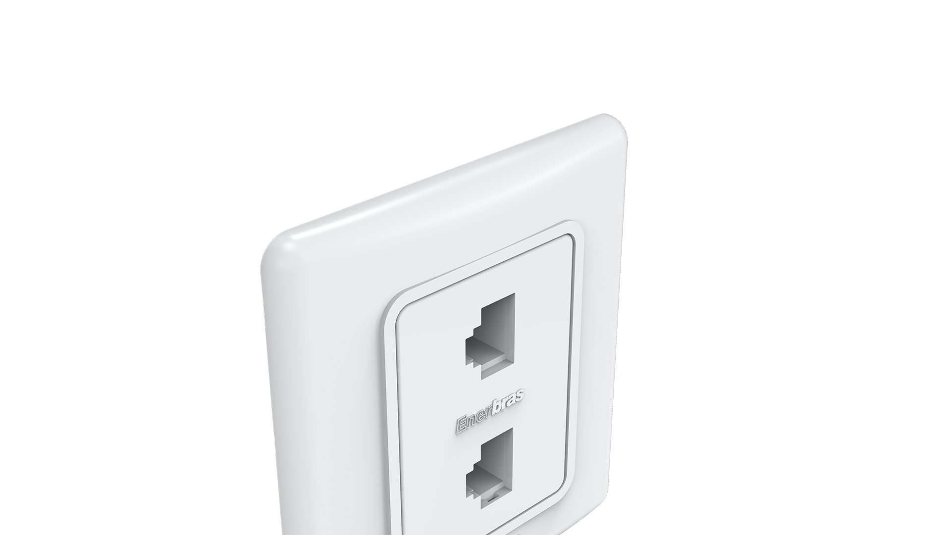 Conjunto tomada RJ-45 dupla CAT. 5E