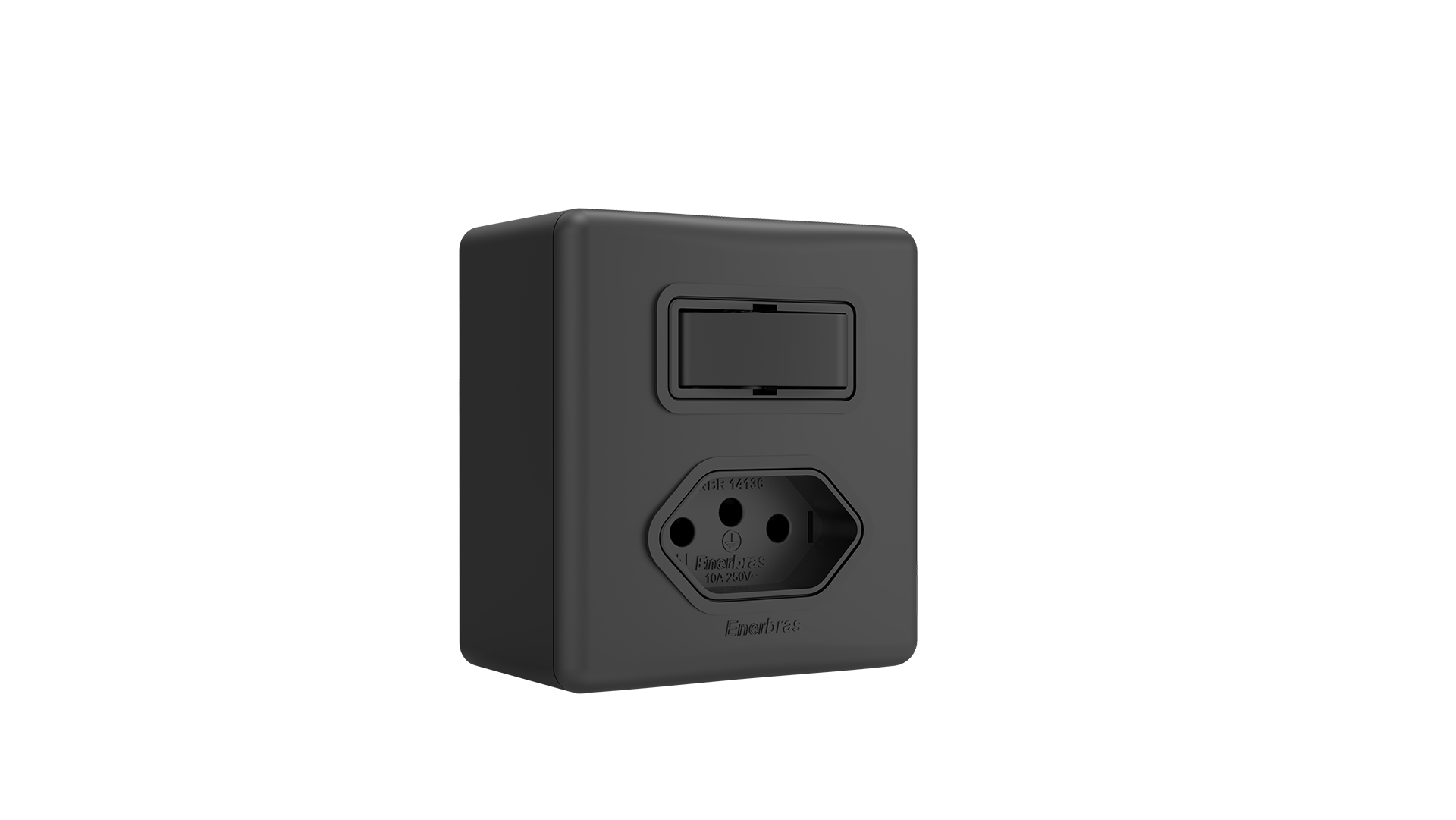 Conjunto interruptor 1 tecla paralelo + tomada 20A