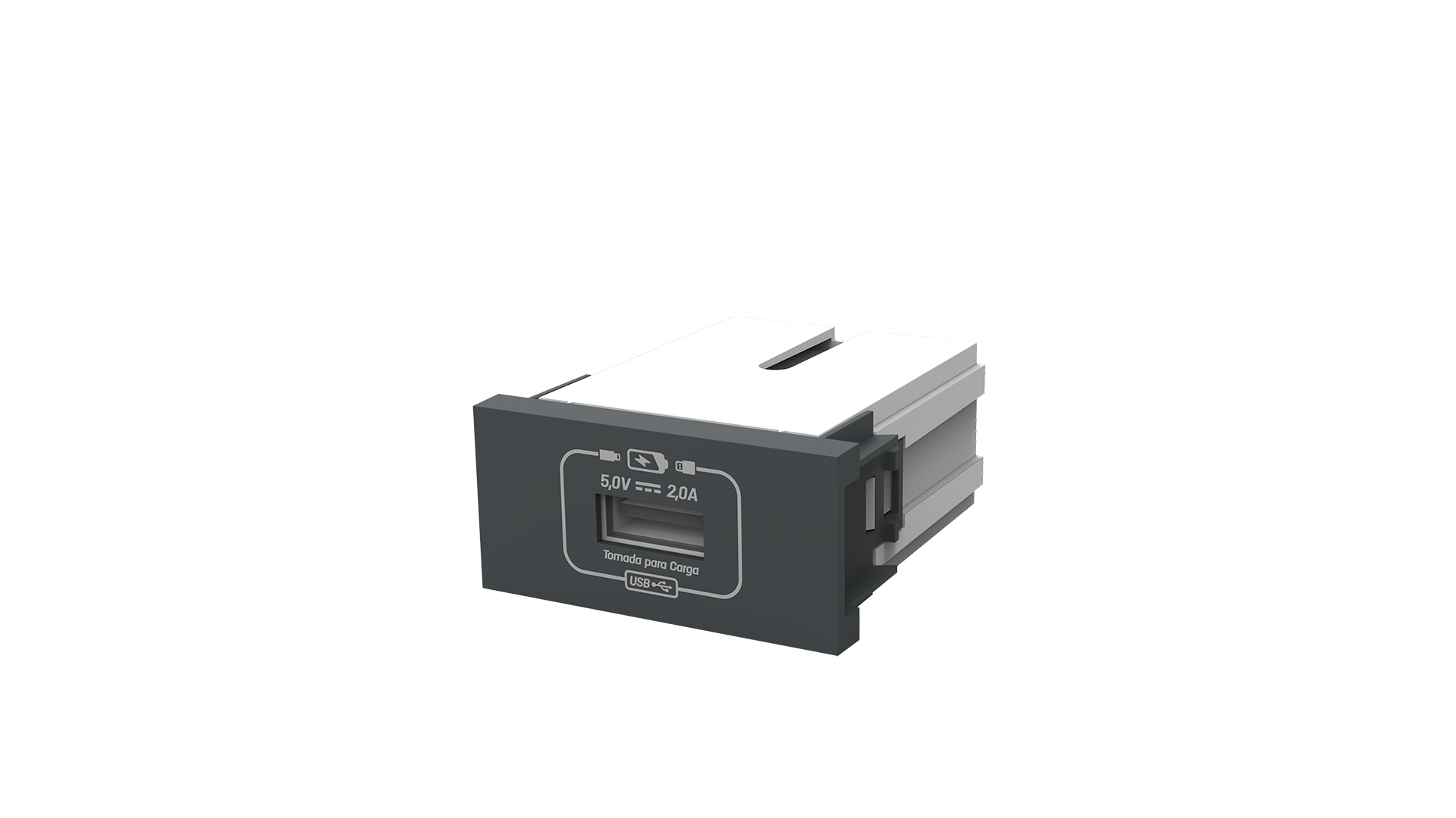 Módulo tomada recarga USB