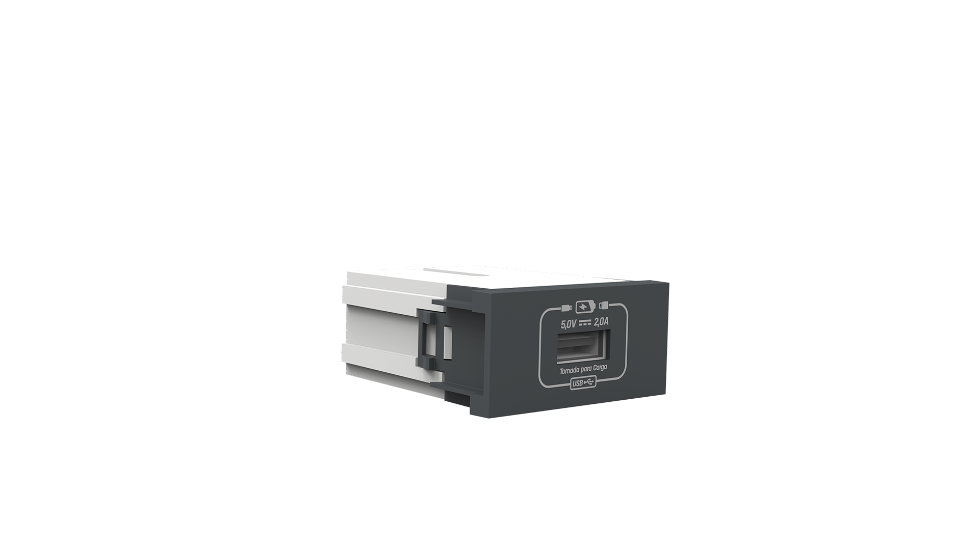 Módulo tomada recarga USB
