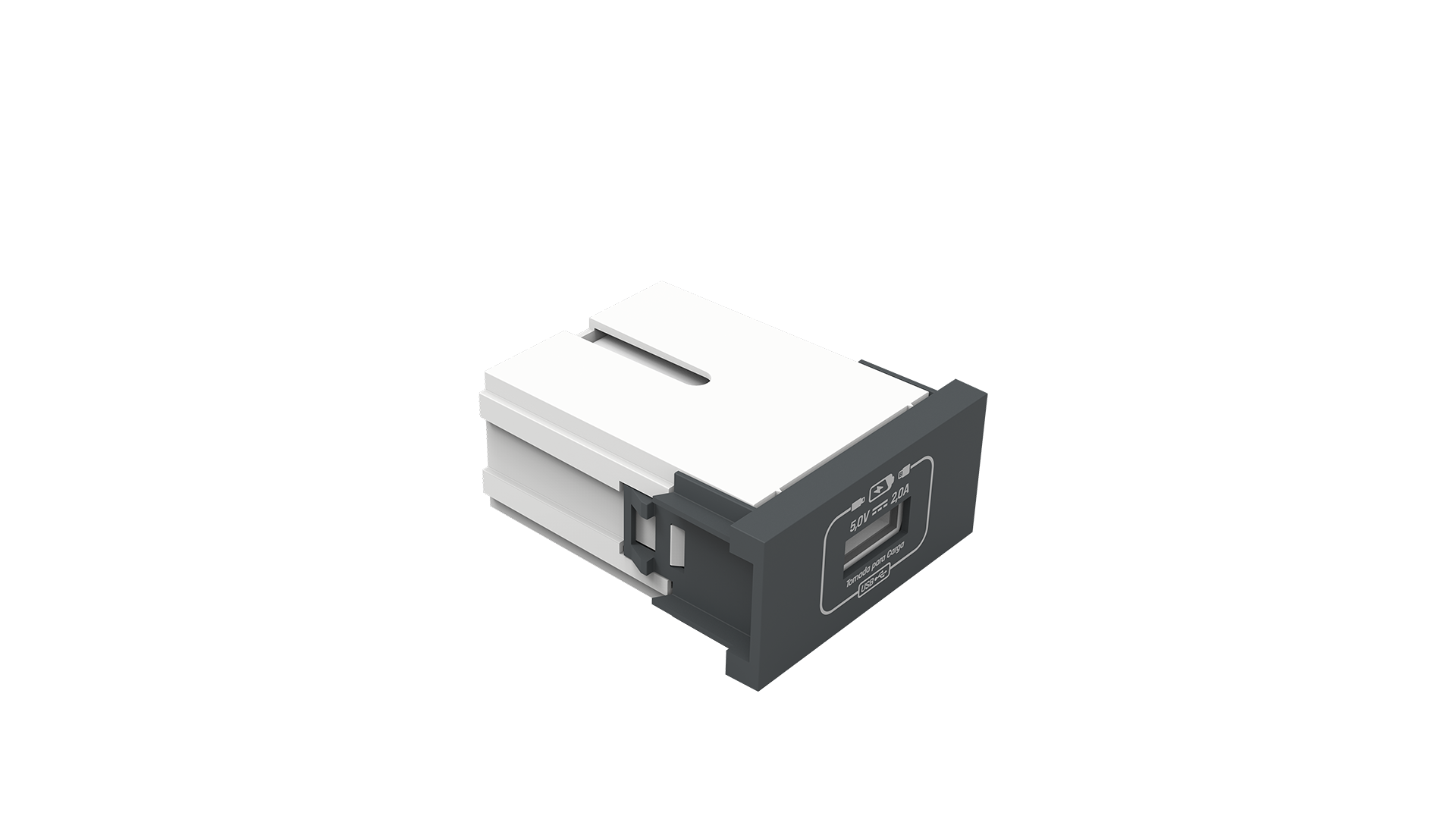 Módulo tomada recarga USB