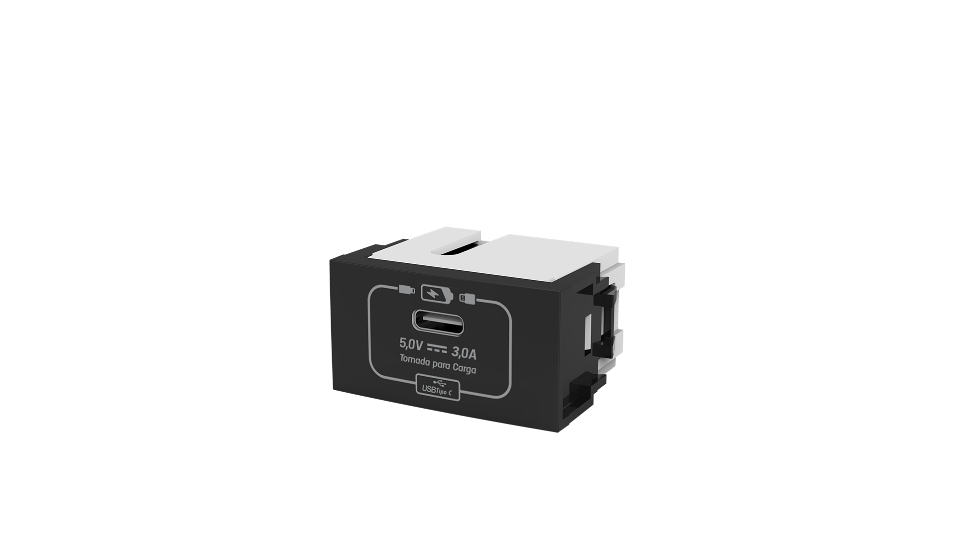 Módulo tomada recarga USB tipo C