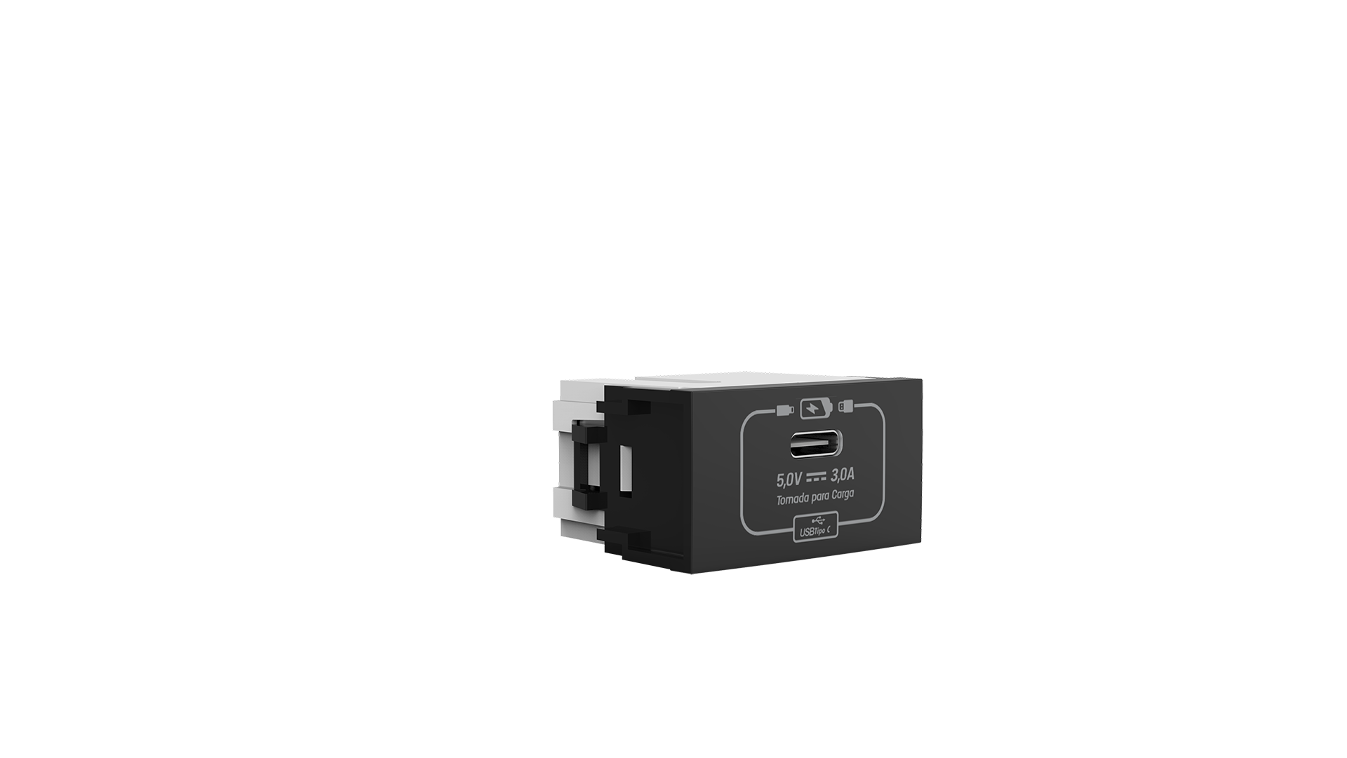 Módulo tomada recarga USB tipo C