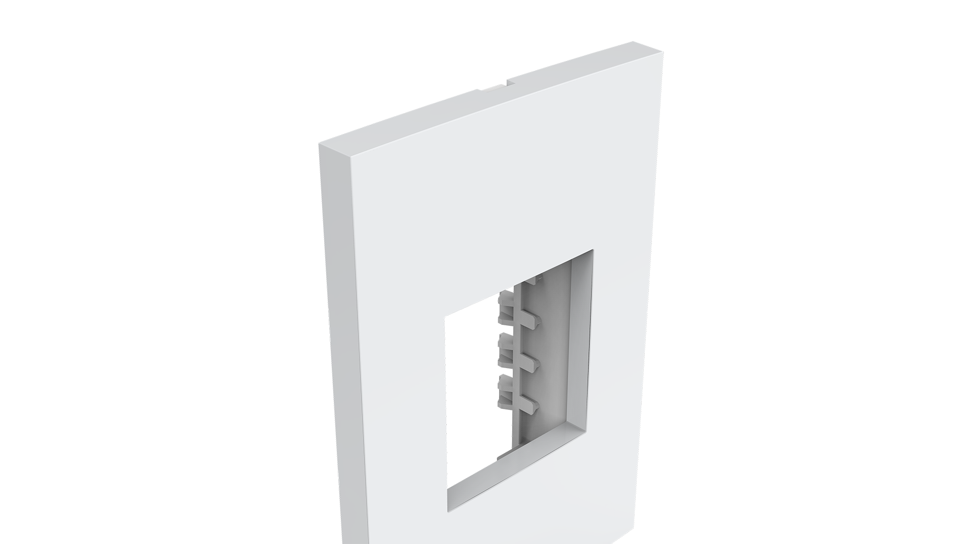 Placa 2x4" 2 módulos + suporte