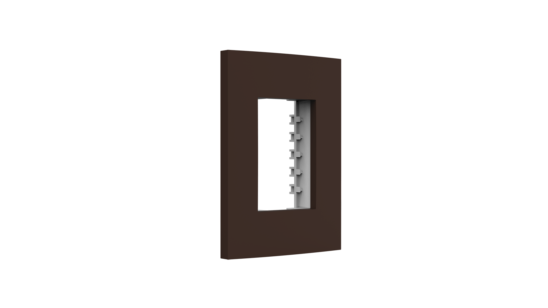 Placa 2x4" 3 módulos + suporte