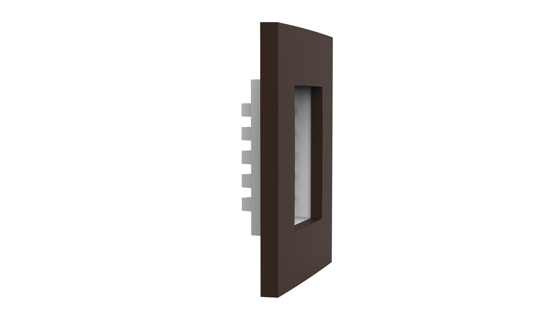 Placa 2x4" 3 módulos + suporte