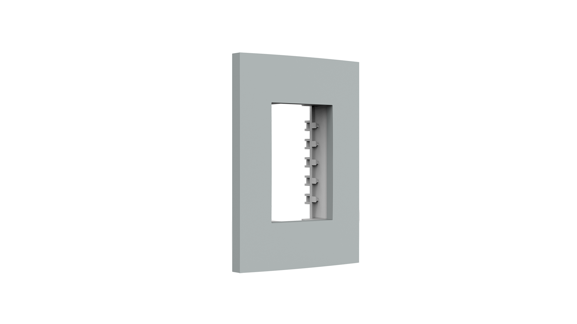 Placa 2x4" 3 módulos + suporte