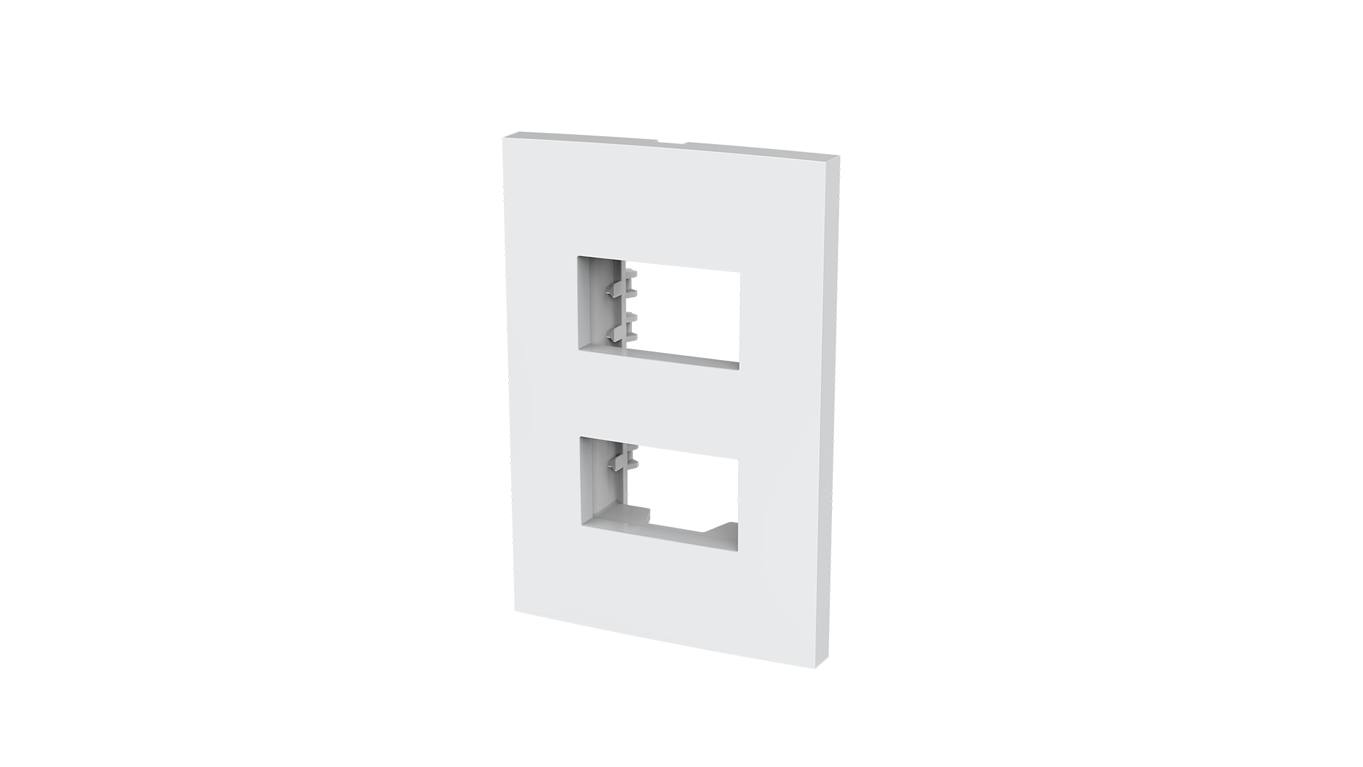 Placa 2x4" 2 módulos distanciados + suporte