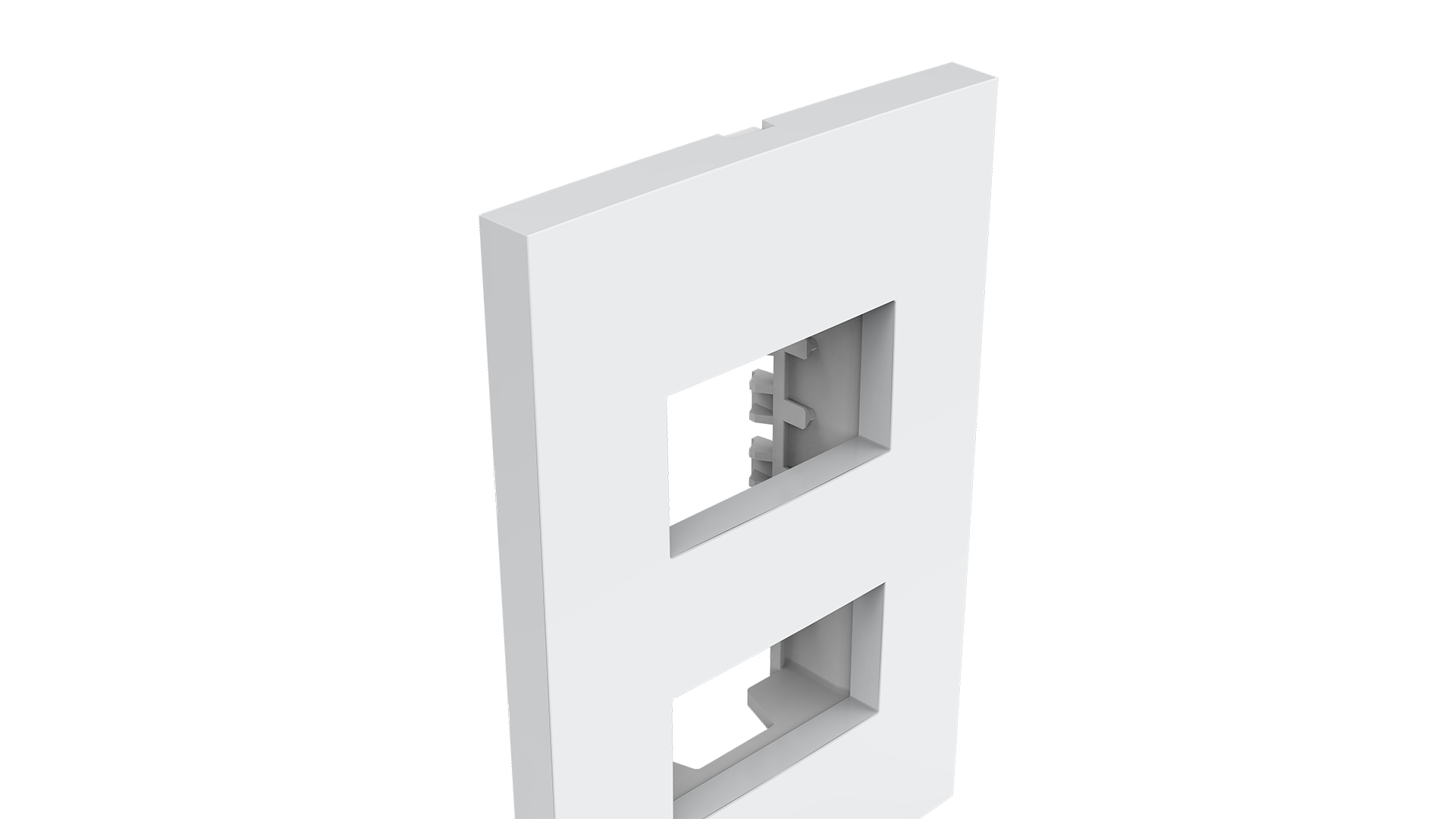 Placa 2x4" 2 módulos distanciados + suporte