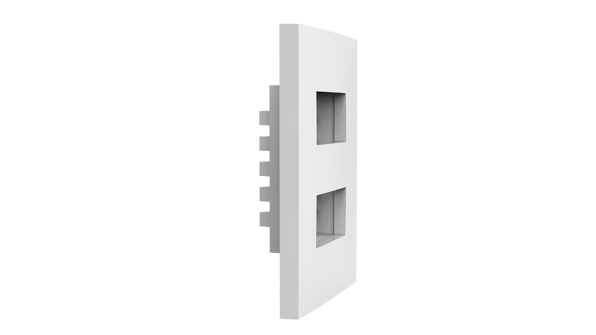 Placa 2x4" 2 módulos distanciados + suporte