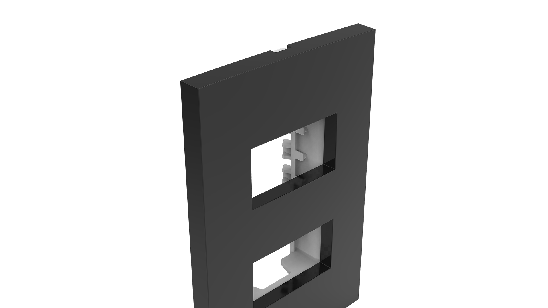 Placa 2x4" 2 módulos distanciados + suporte