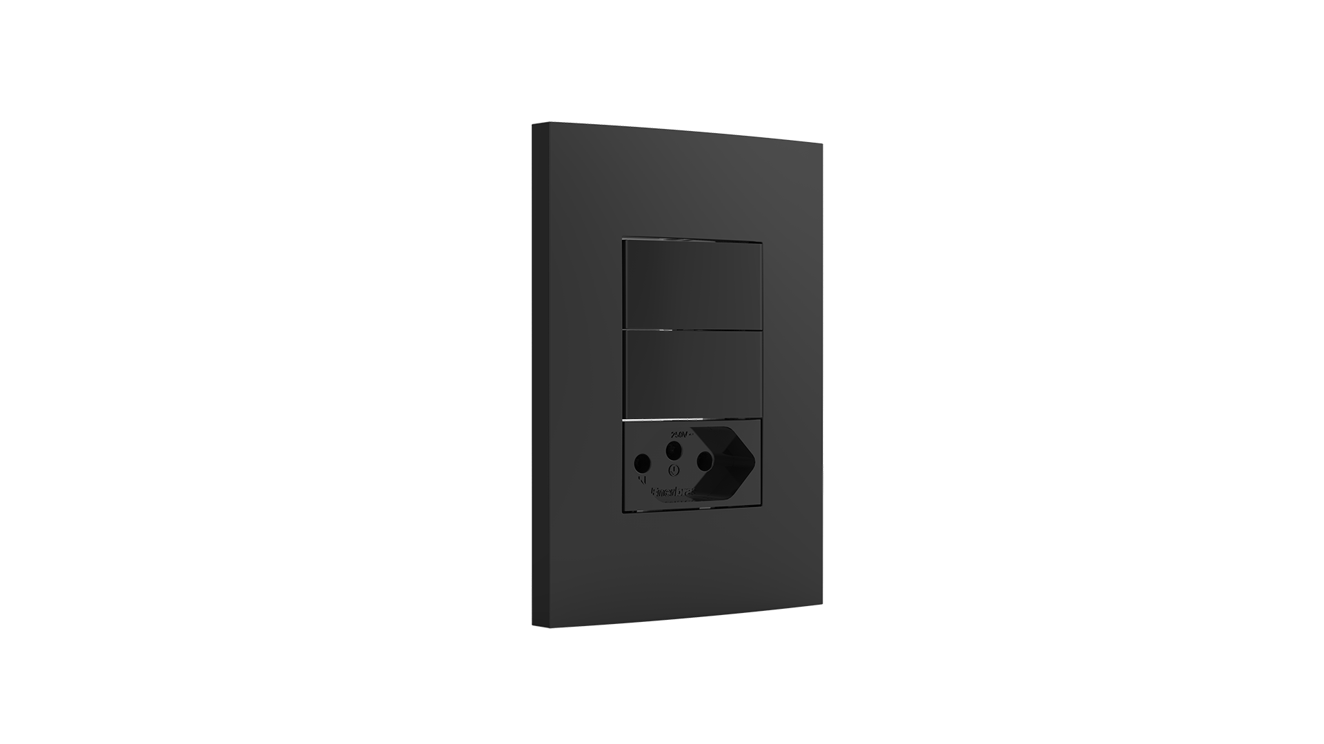 Conjunto interruptor 2 teclas paralelo + tomada 10A