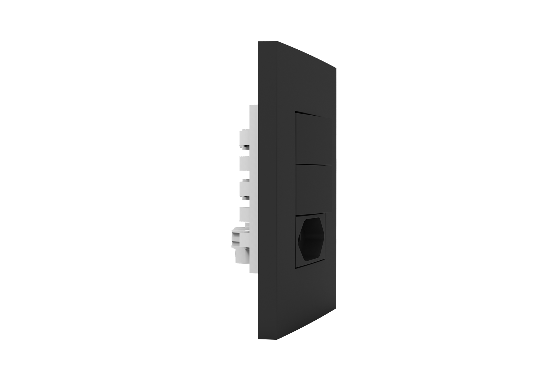 Conjunto interruptor 2 teclas paralelo 10A + tomada 20A 250V~