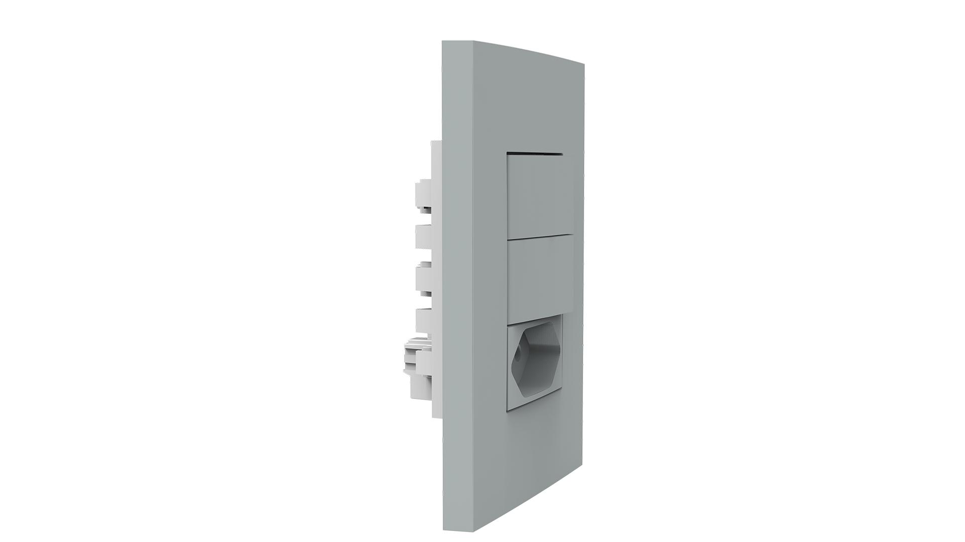 Conjunto interruptor 2 teclas paralelo 10A + tomada 20A 250v~