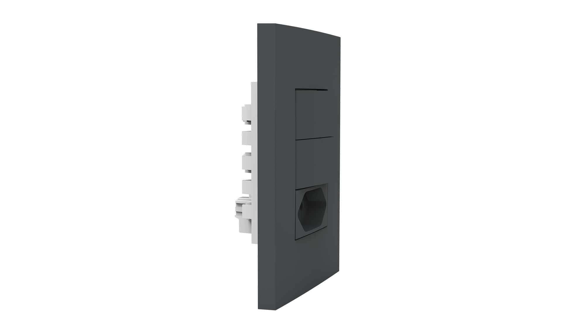 Conjunto interruptor 2 teclas paralelo 10A + tomada 20A 250v~