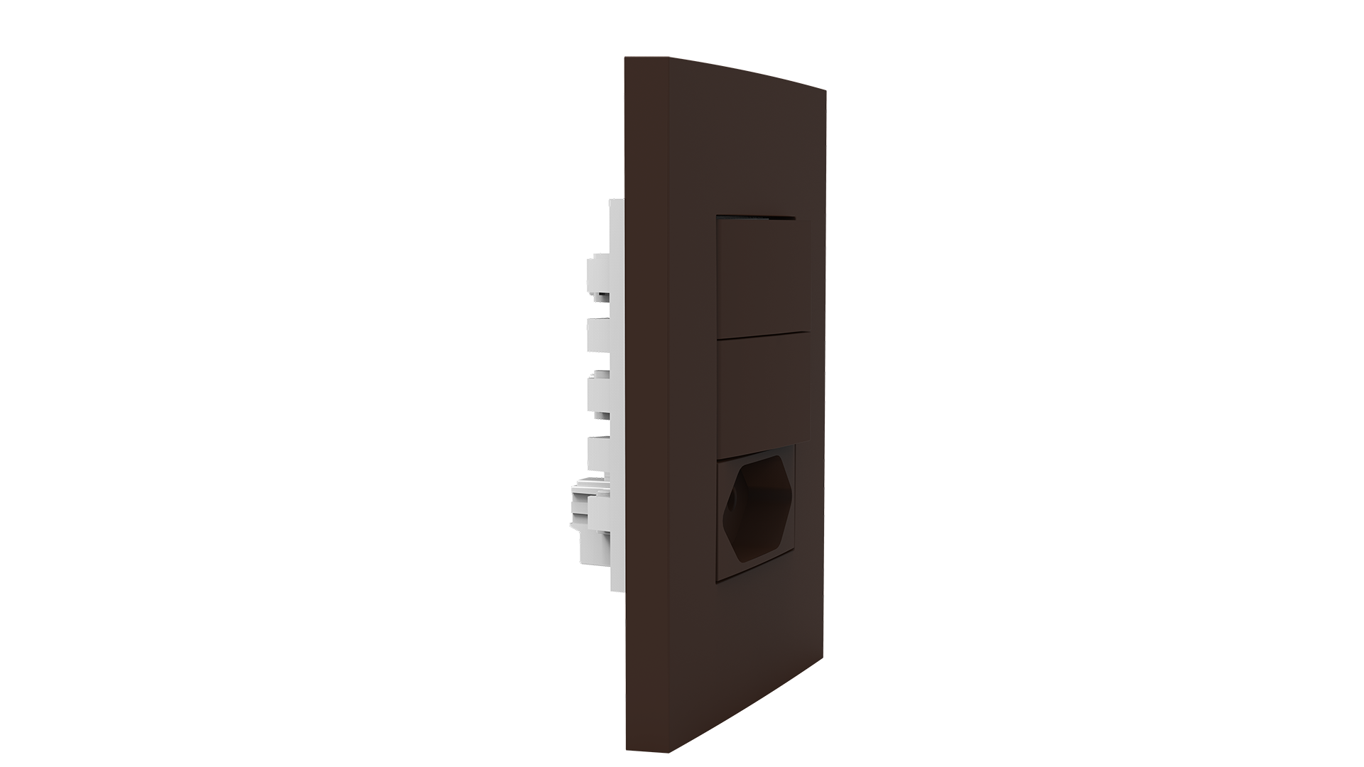 Conjunto interruptor 2 teclas simples 10A + tomada 20A 250v~