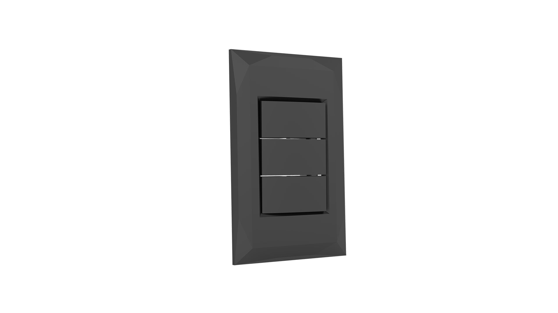 Conjunto interruptor 3 teclas simples