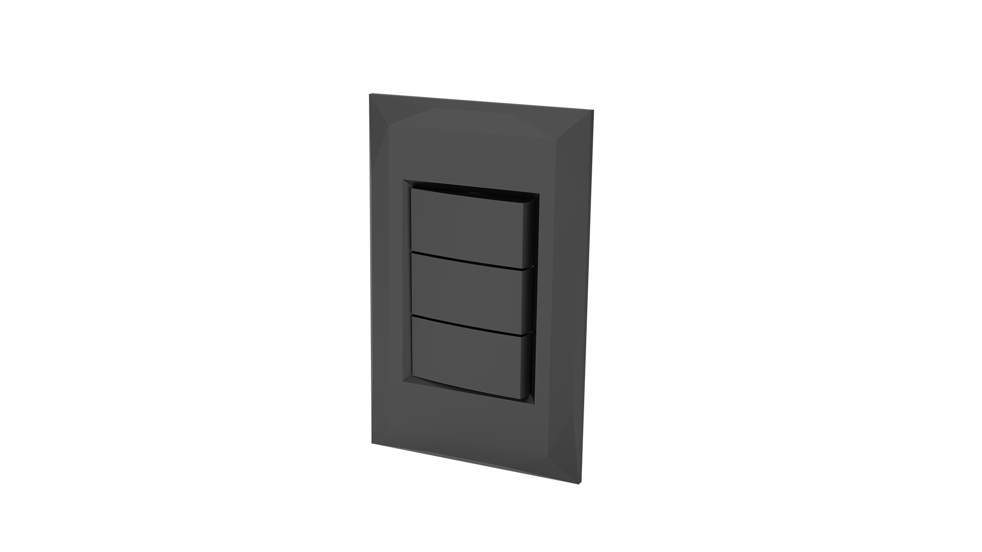 Conjunto interruptor 3 teclas simples