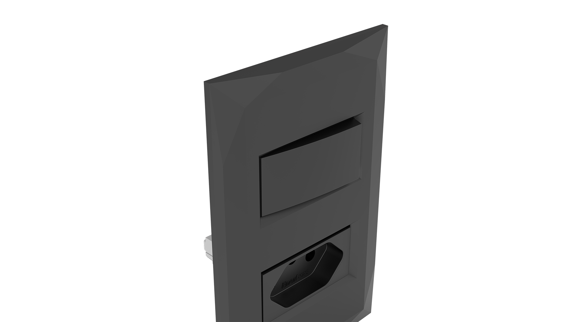 Conjunto interruptor 1 tecla simples + tomada 10A