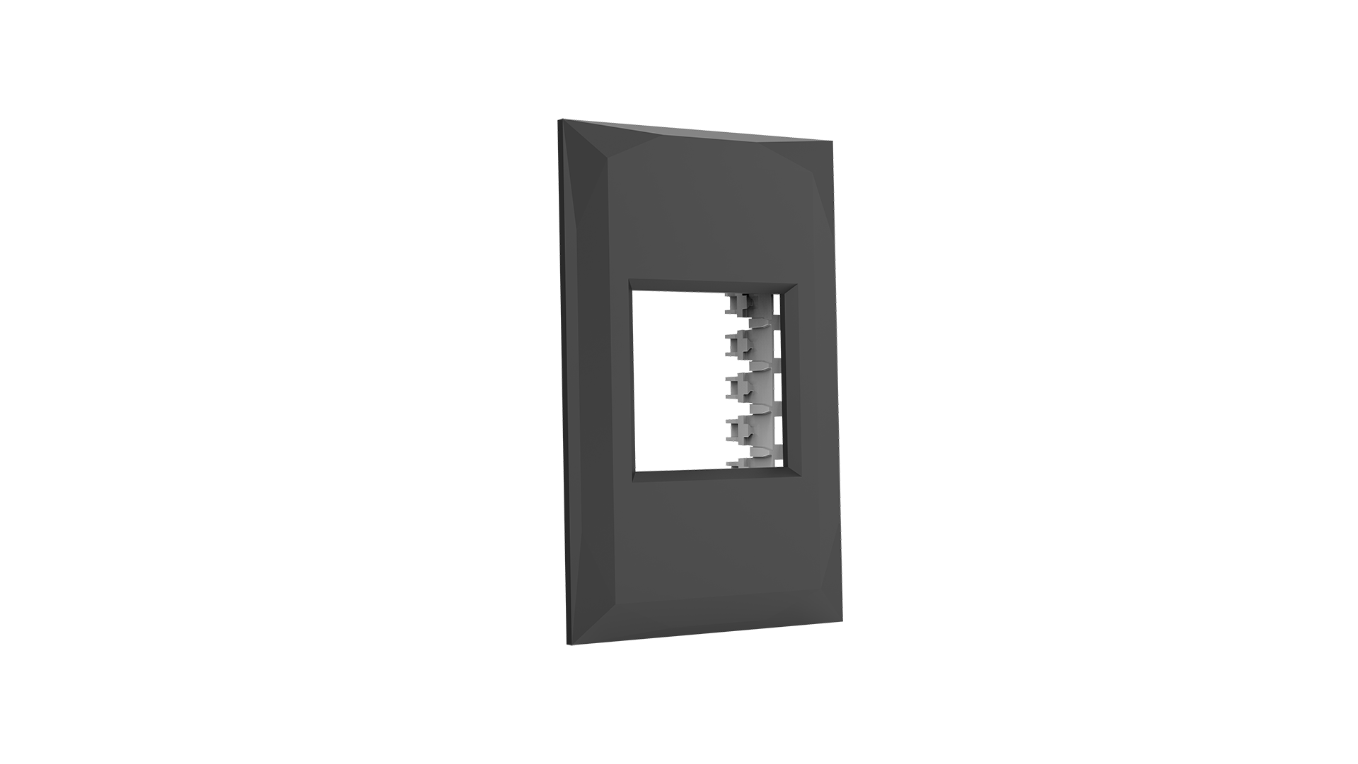 Placa 2x4" 2 módulos + suporte