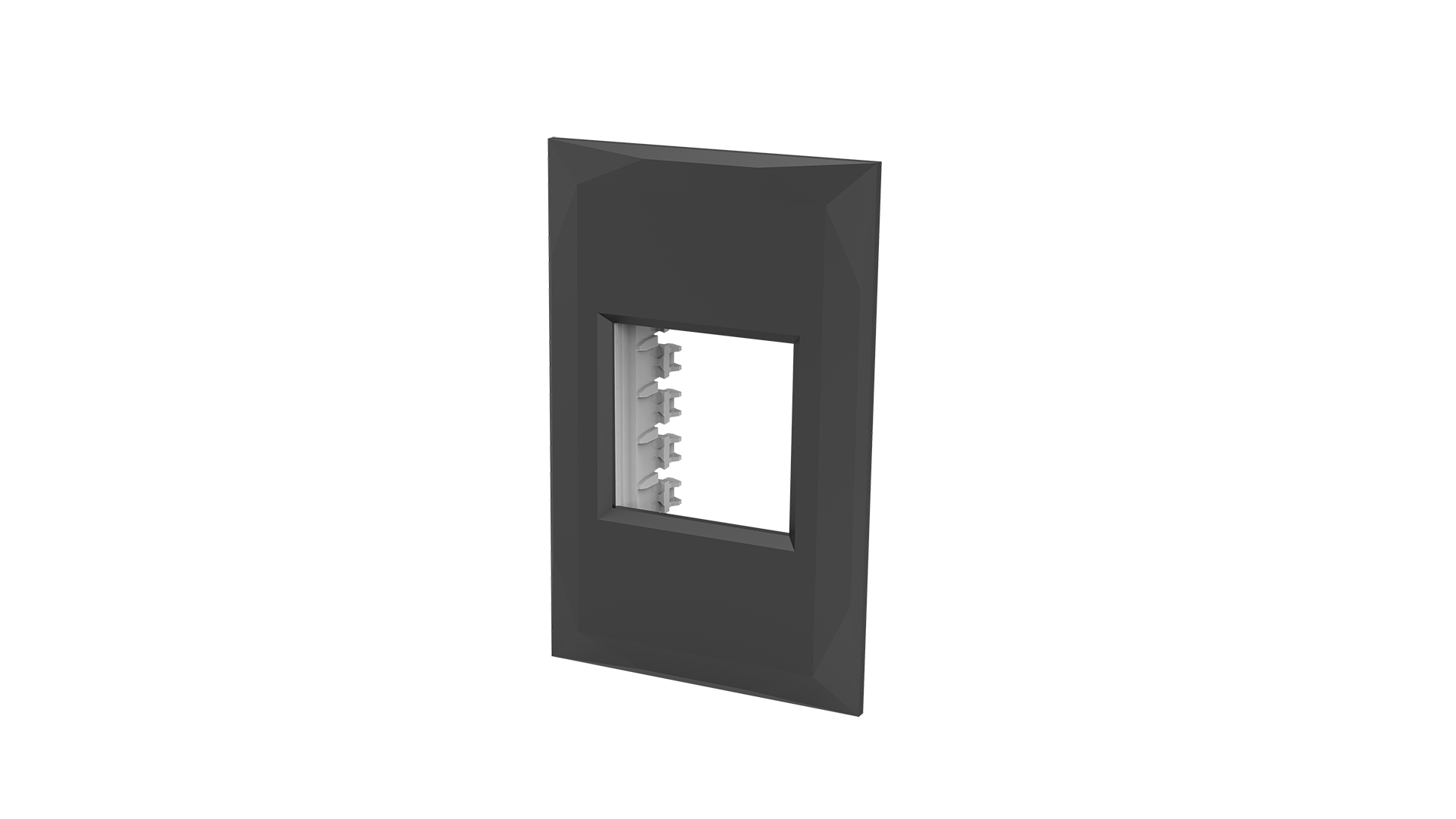 Placa 2x4" 2 módulos + suporte