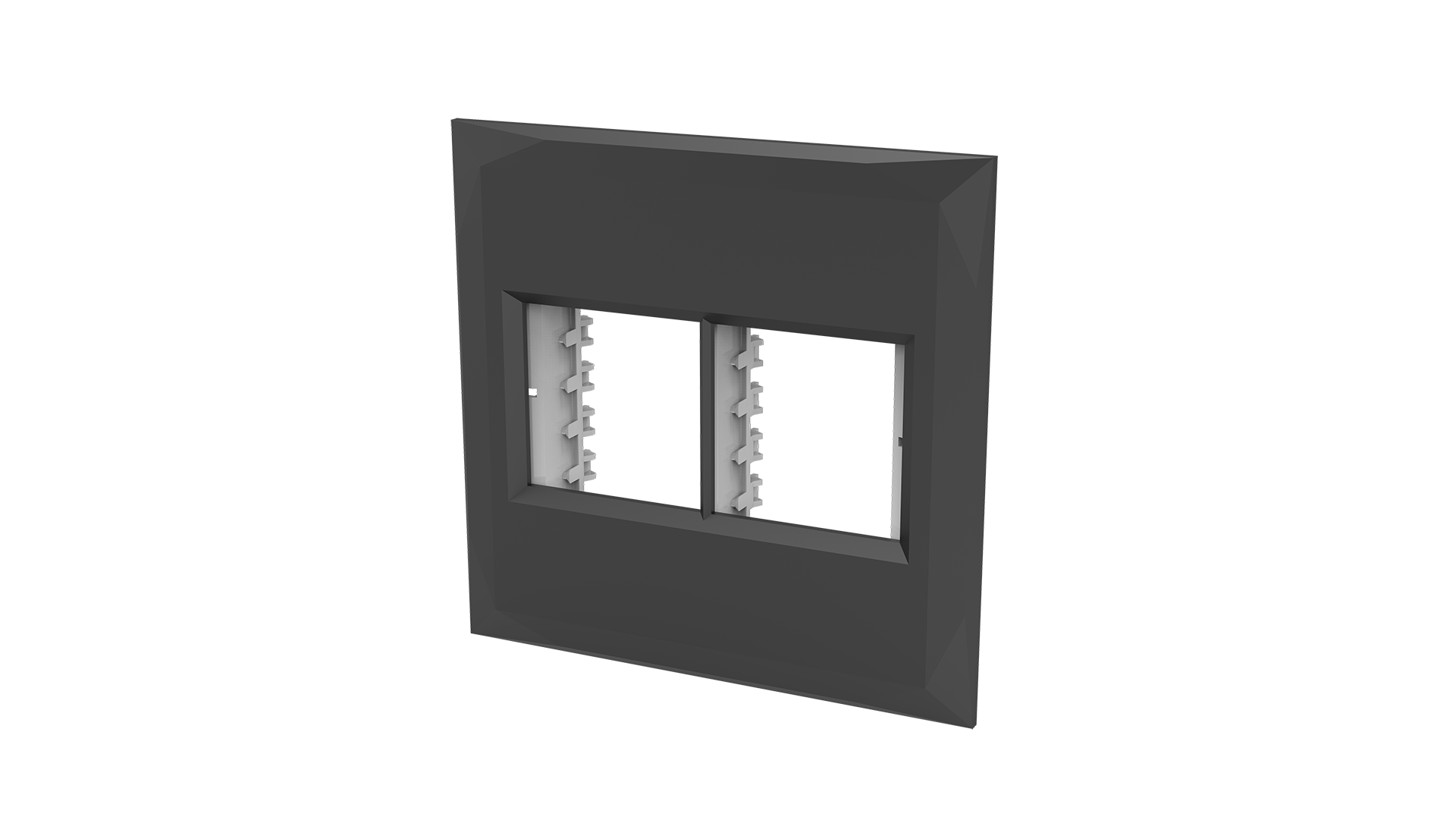 Placa 4x4" 2+2 módulos + suporte