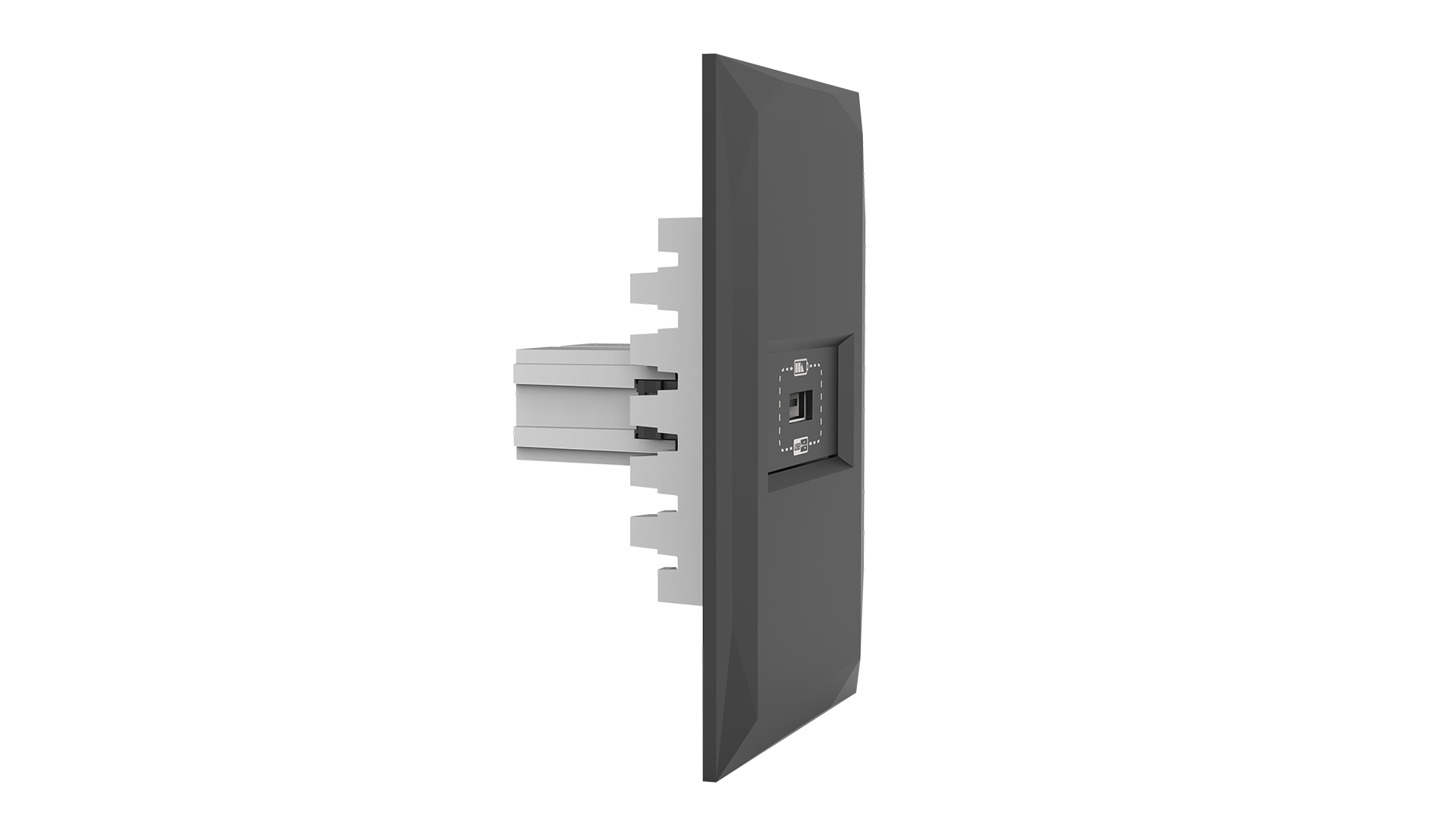 Conjunto tomada recarga USB