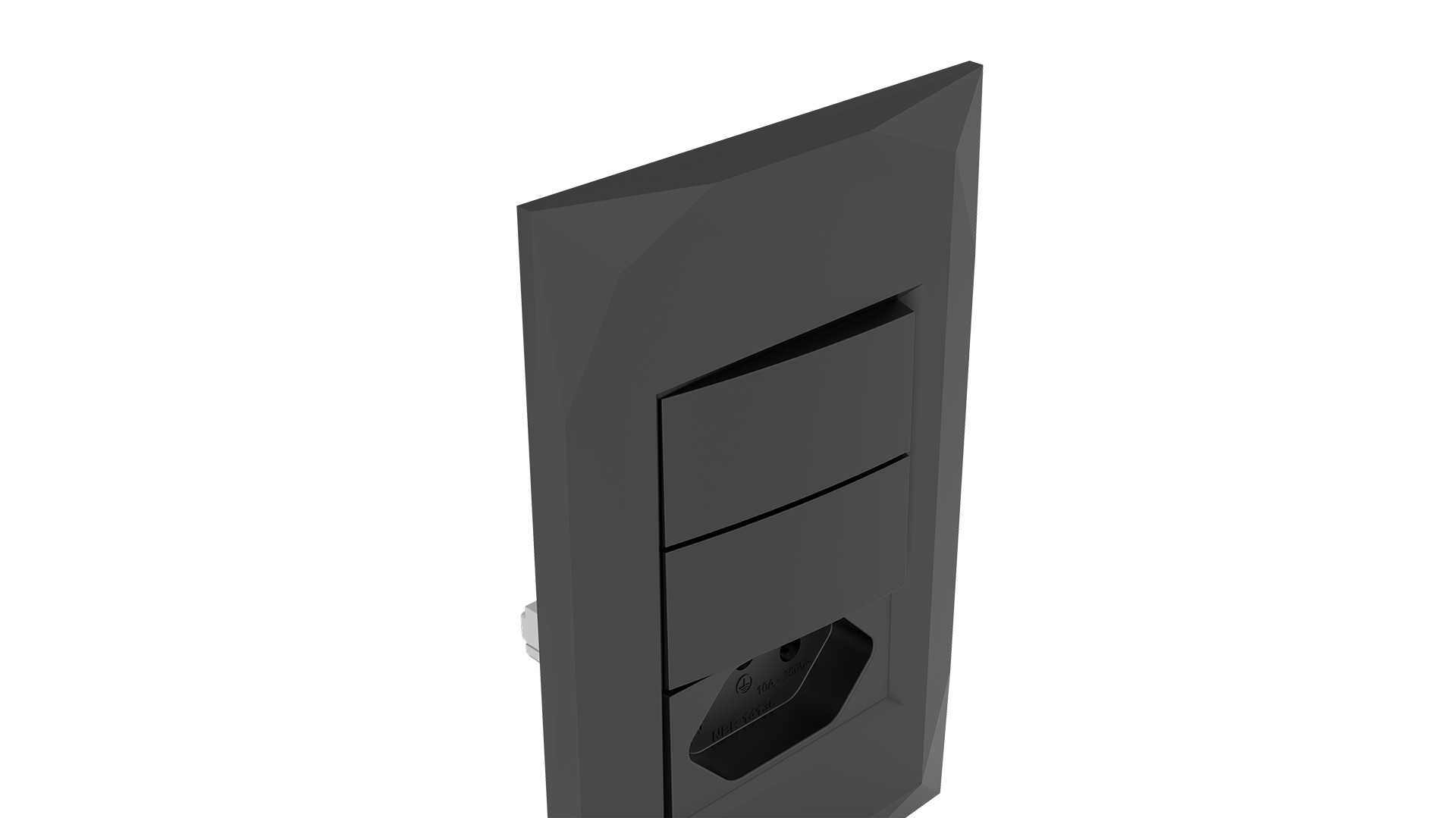 Conjunto interruptor 2 teclas paralelo + tomada 20A