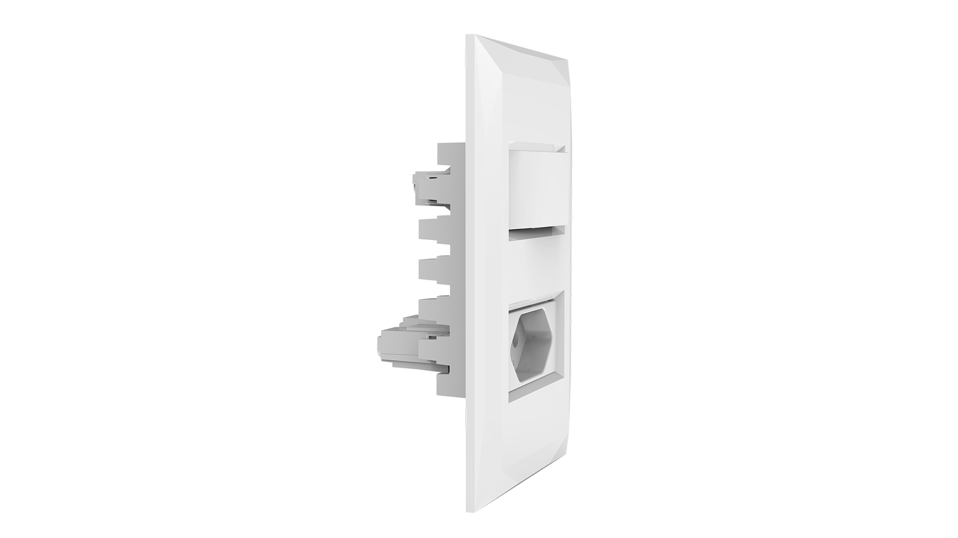 Conjunto interruptor 1 tecla paralela + tomada 20A