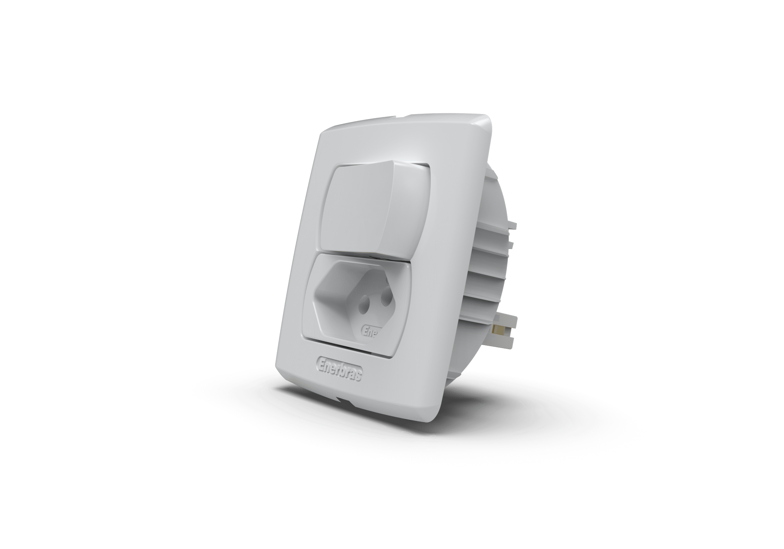 Conjunto interruptor 1 tecla paralelo + tomada 20A