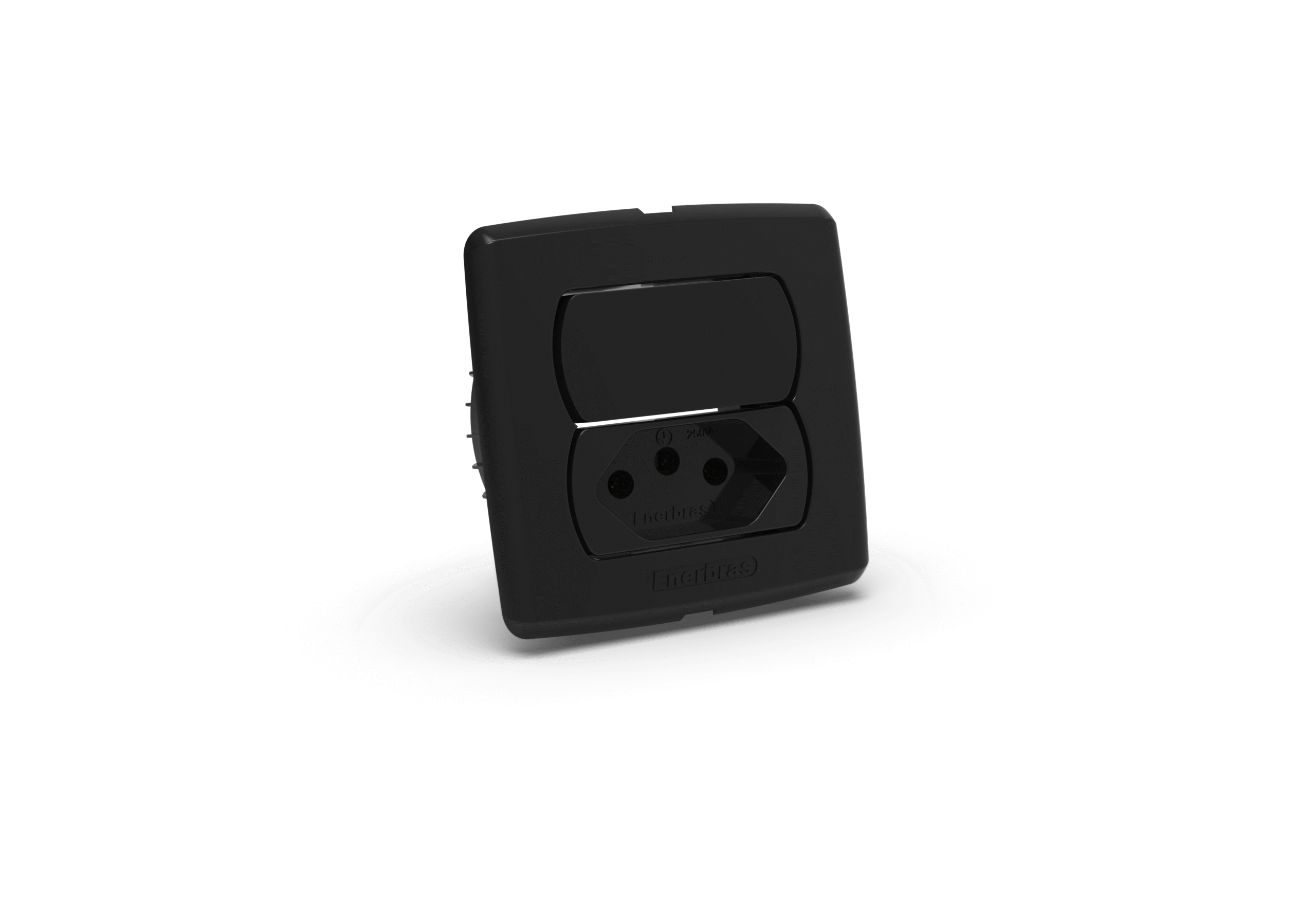 Conjunto interruptor 1 tecla paralelo + tomada 20A