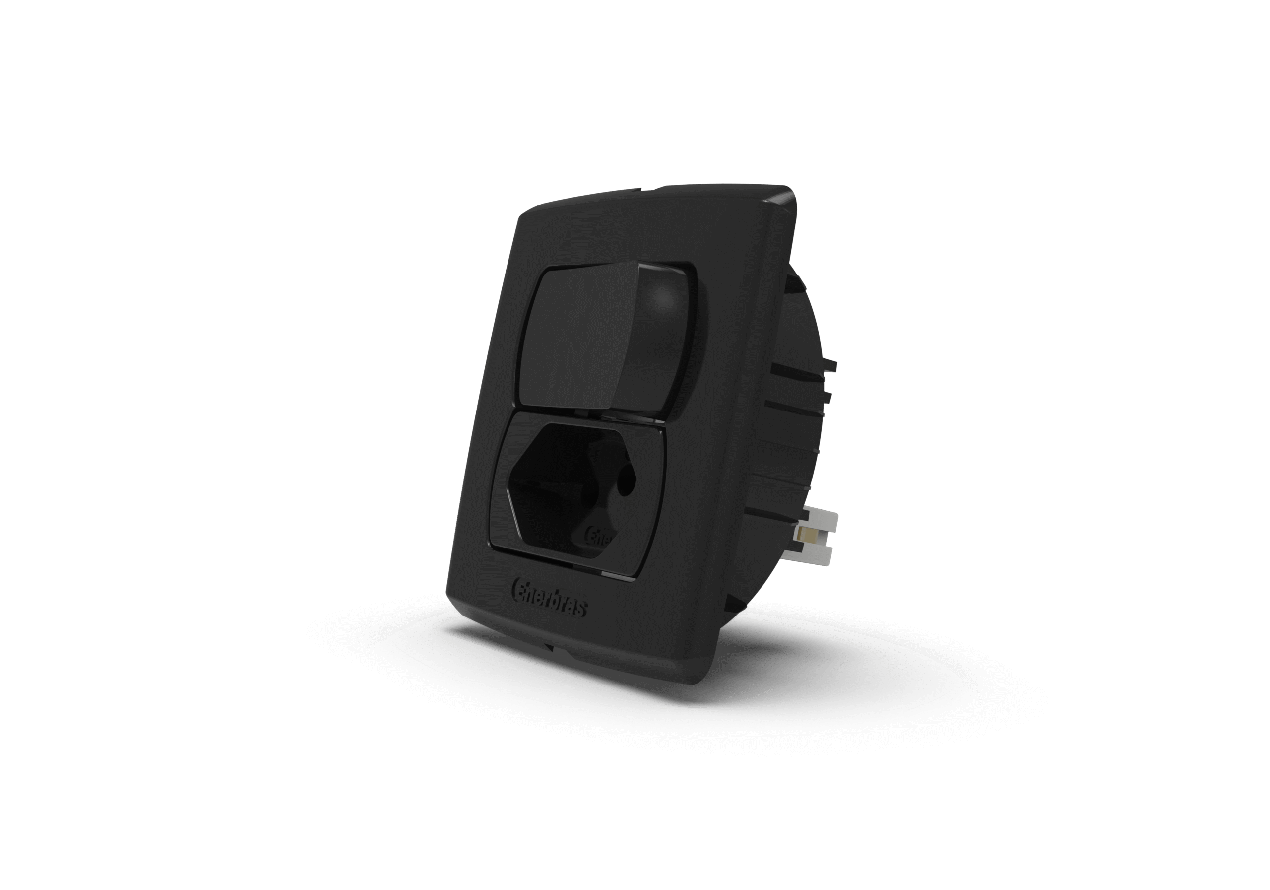 Conjunto interruptor 1 tecla simples + tomada 20A