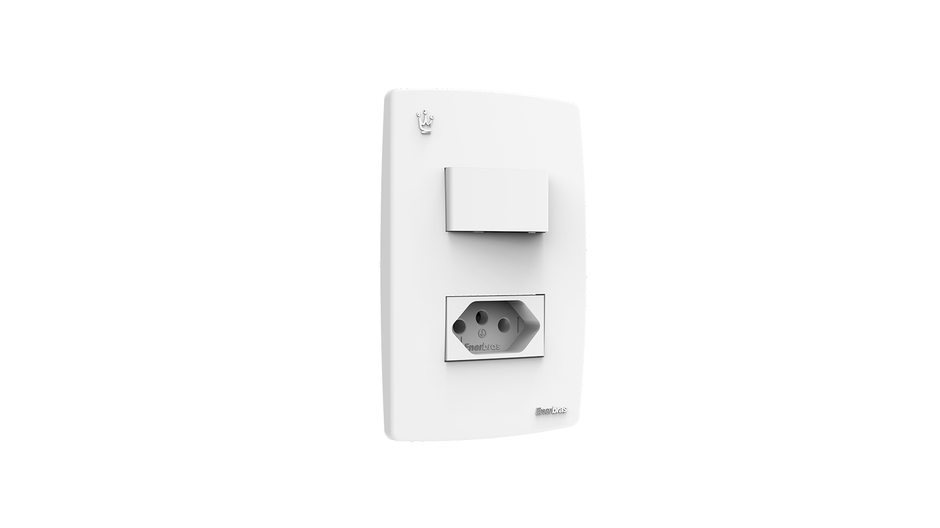 Conjunto interruptor 1 tecla paralelo + tomada 20A