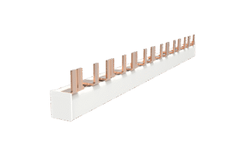 Barramento tipo pente tripolar 12P DIN 63A - 21 cm